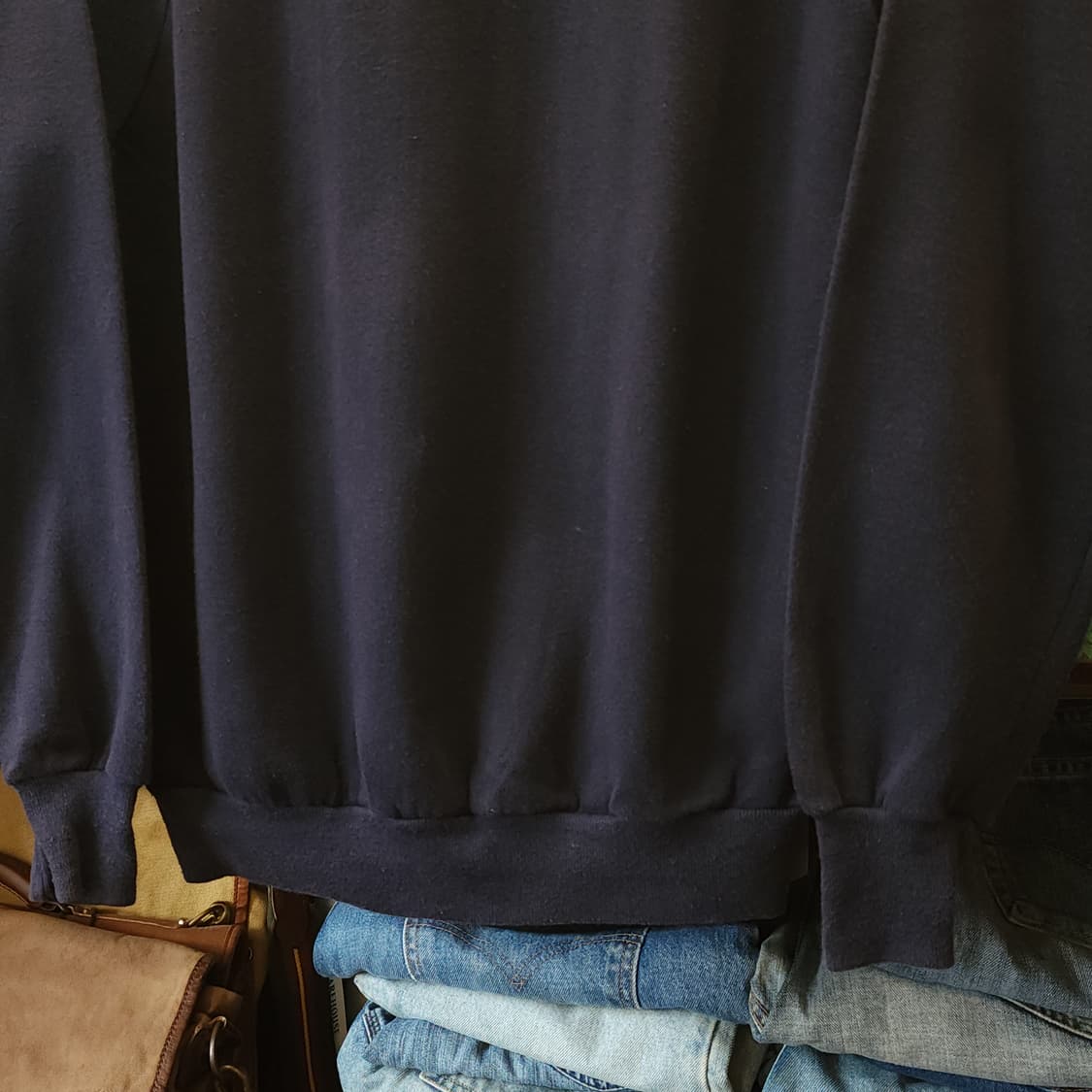 90s 빈티지 스웻셔츠 플레인 스웻셔츠 블루 그레이 M 상품이미지5