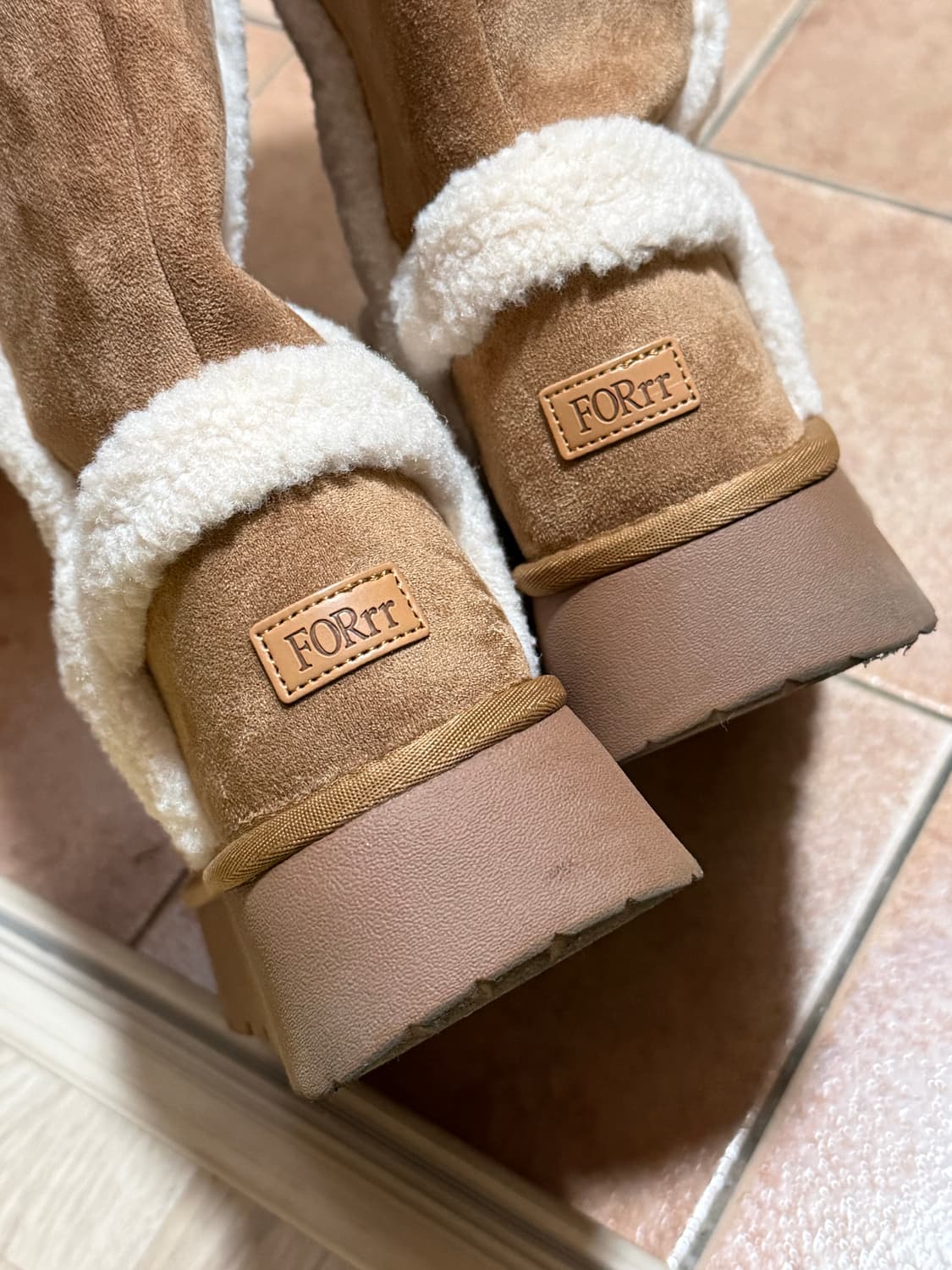 포른른 퍼 스트랩 롱 어그부츠 상품이미지6