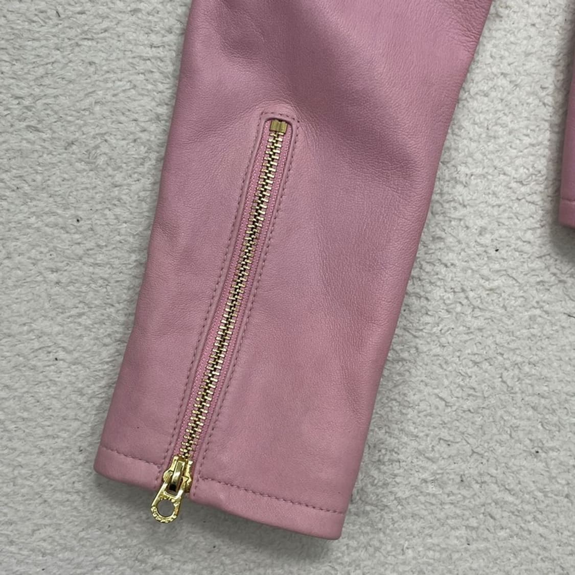 JUICY COUTURE 양가죽 라이더 자켓 핑크 XS 상품이미지5