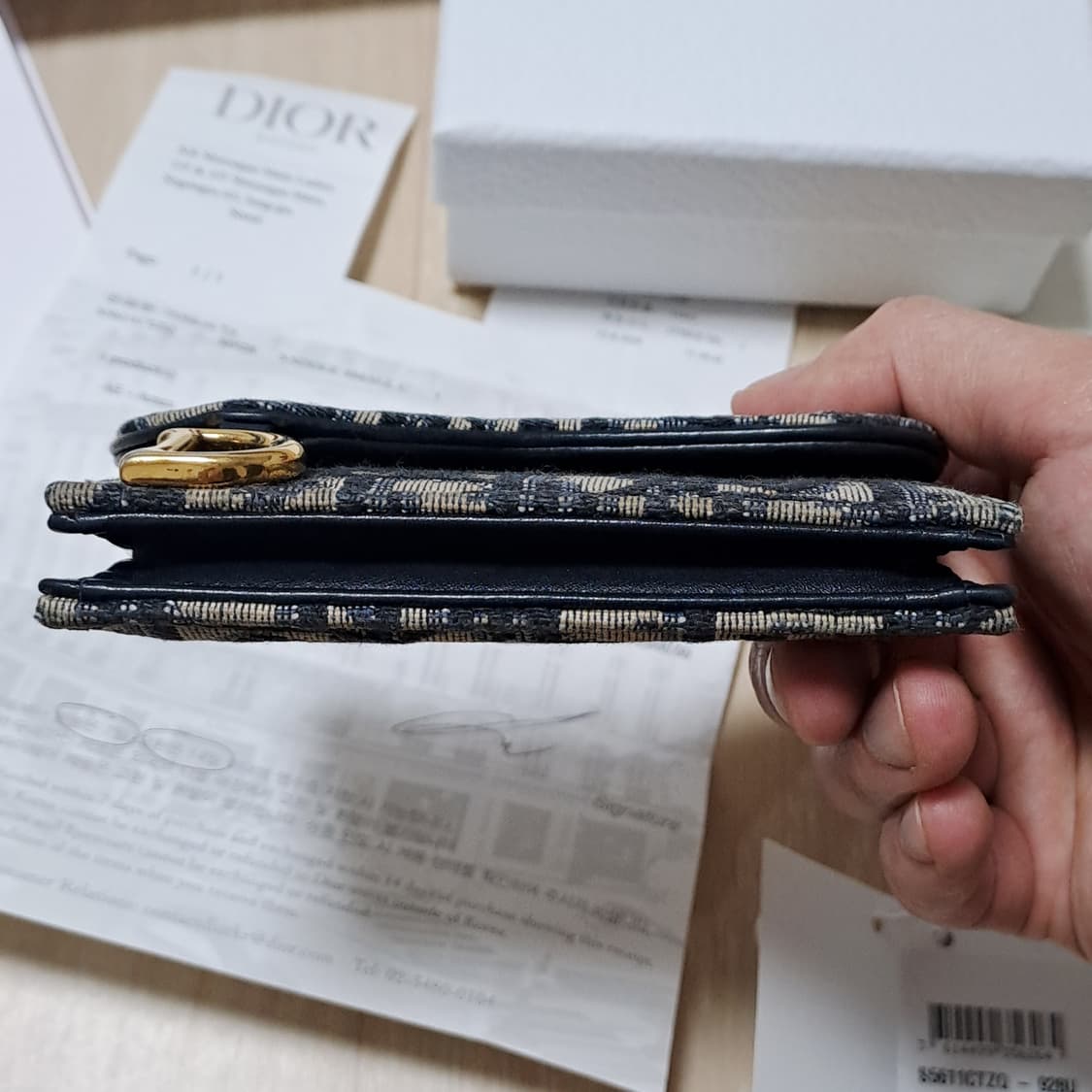 [정품/영수증풀세트] 디올 새들 오블리크 자카드 카드지갑, 디올지갑 상품이미지9