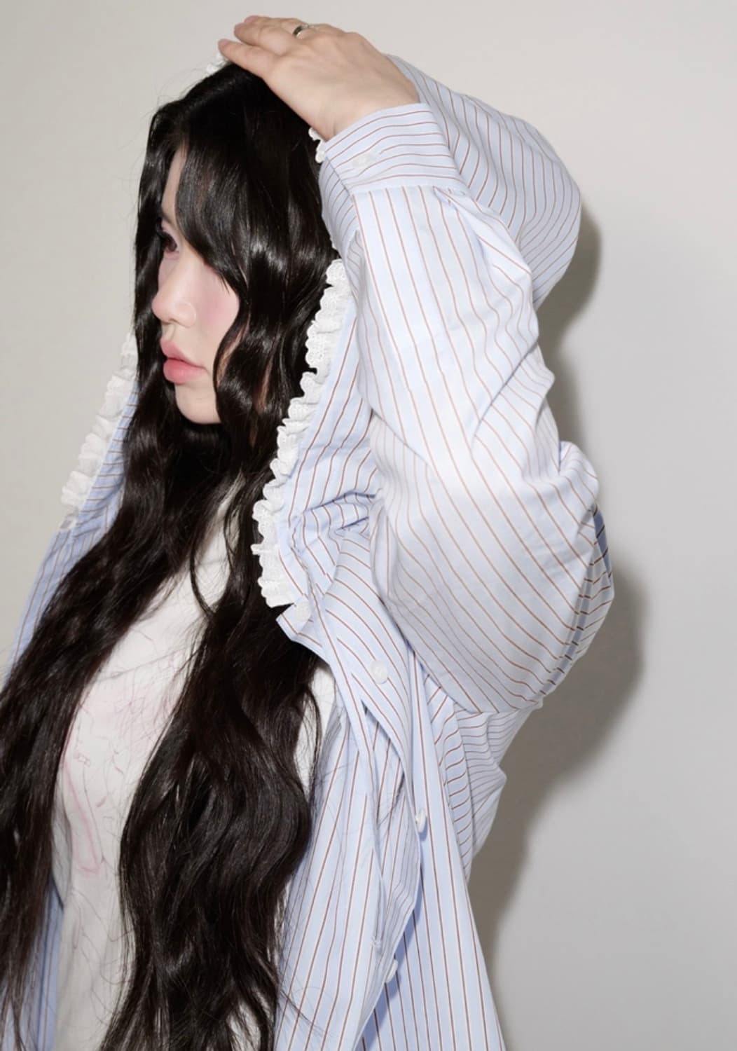 오모모 블루 셔츠 상품이미지1