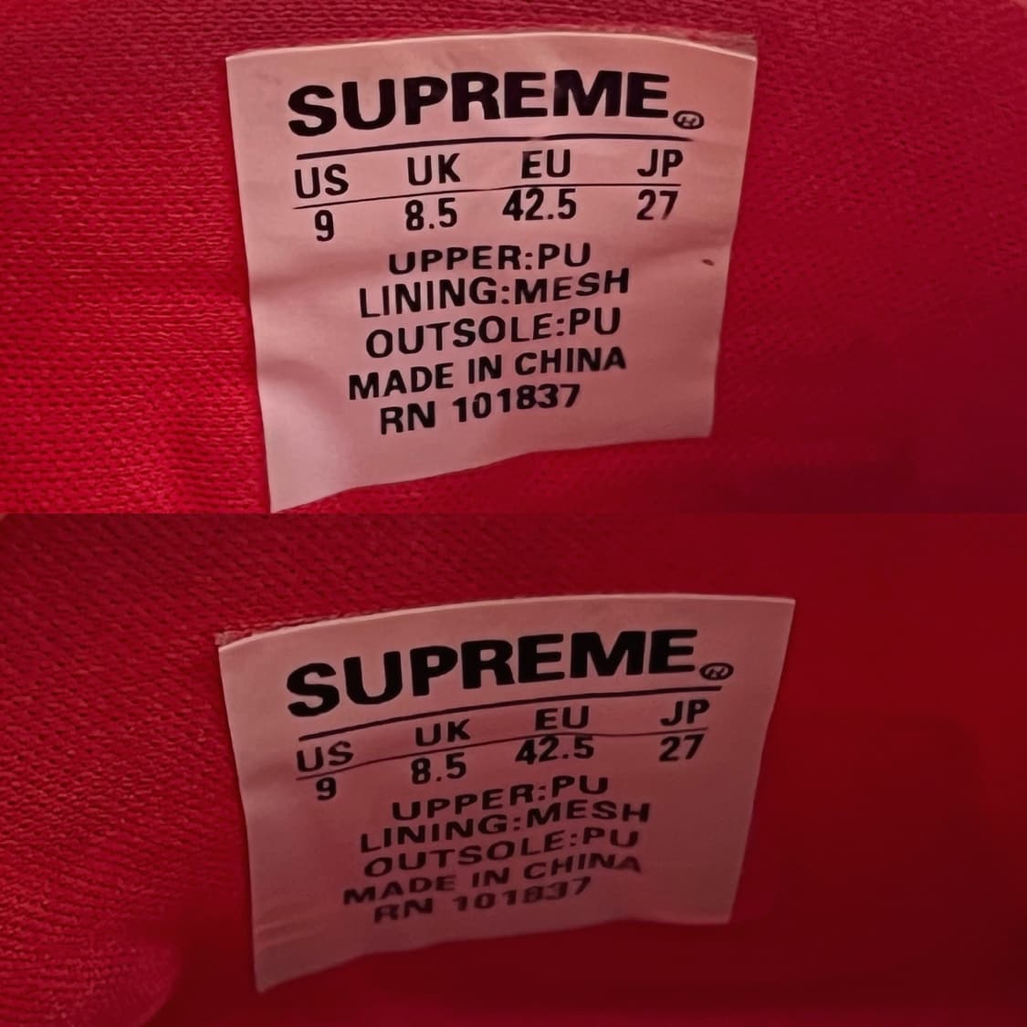 슈프림 14SS 슬라이드 슬리퍼 레드 상품이미지7