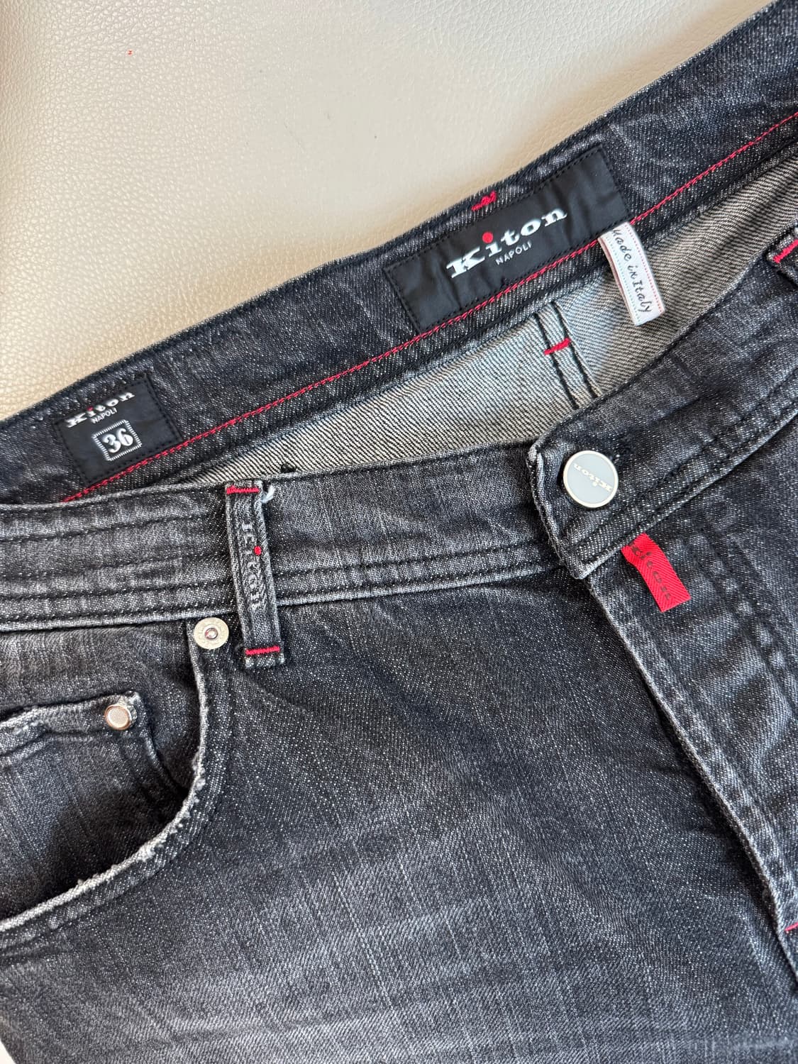 키톤 블랙 워싱 데님 팬츠 32 상품이미지3