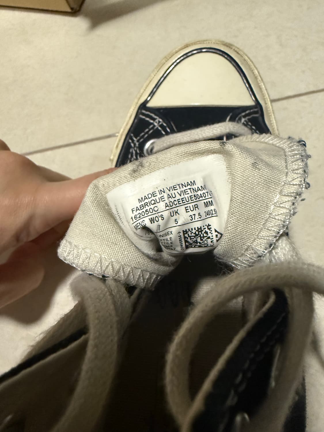 컨버스 척테일러 70 하이 블랙 240mm 상품이미지6