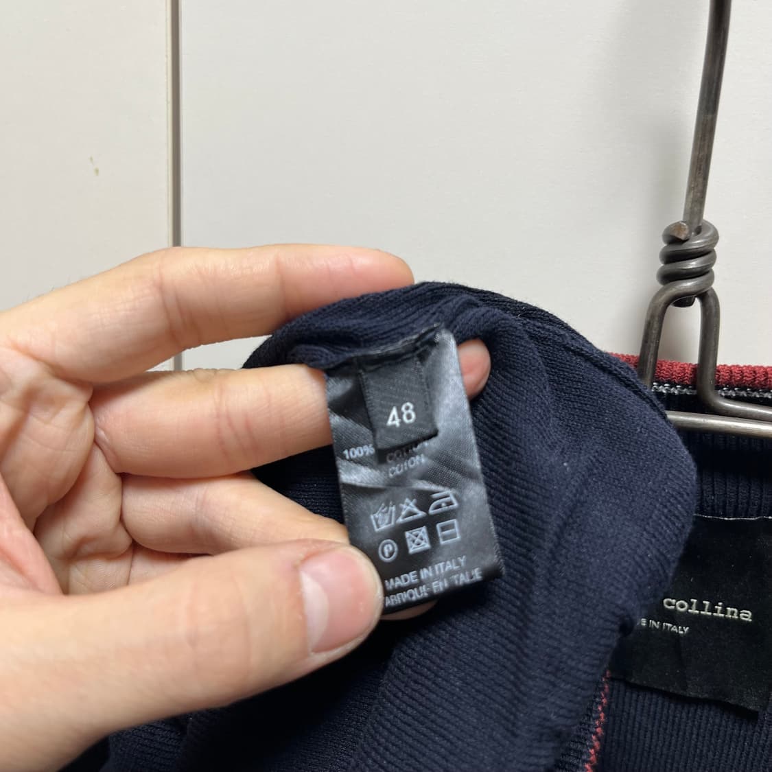 로베르토콜리나 펀칭디테일 v넥 니트집업 상품이미지7