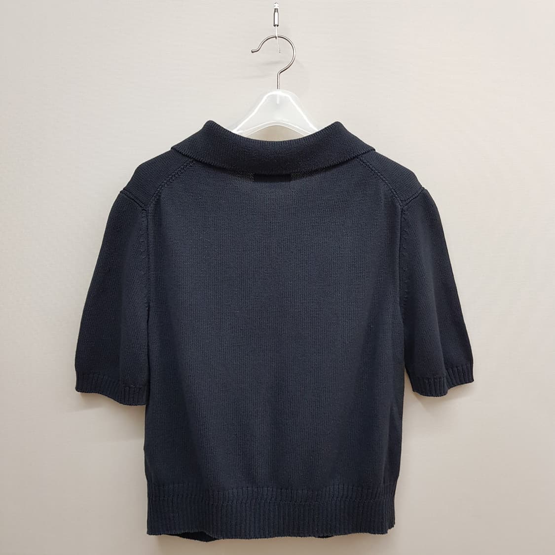 한섬 타임 2024 조니 카라 반팔 니트 90사이즈 상품이미지4