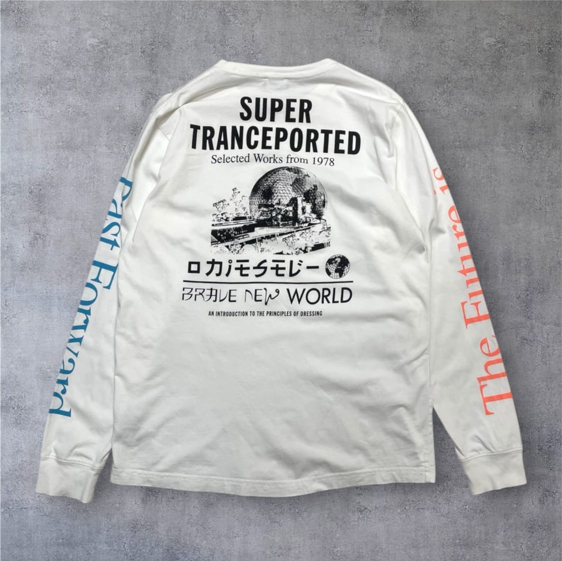 디젤 Diesel 화이트 그래픽 프린팅 긴팔 티셔츠 M 상품이미지7