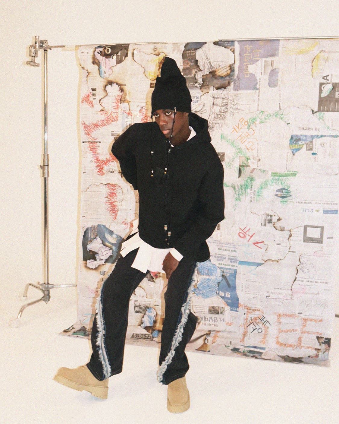 데님 나일론 트위스트 팬츠 상품이미지6