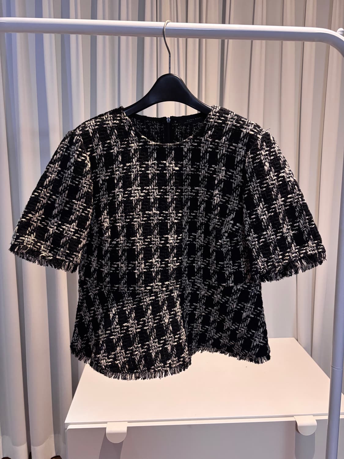 자라 zara 반팔 트위드 상품이미지1