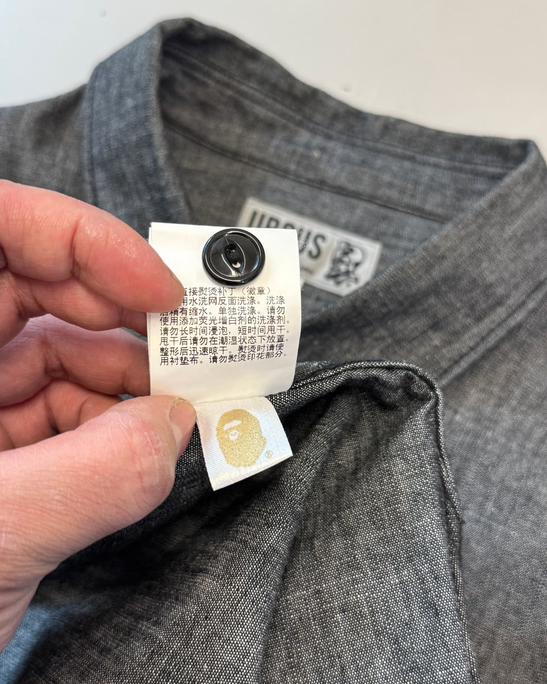 베이프 우르서스 샴브레이 셔츠 상품이미지8