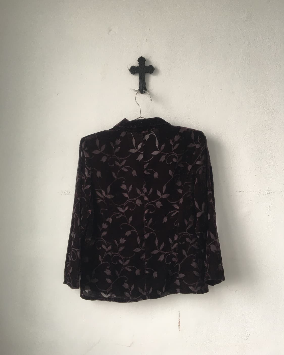 Pattern point velvet shrit 상품이미지3