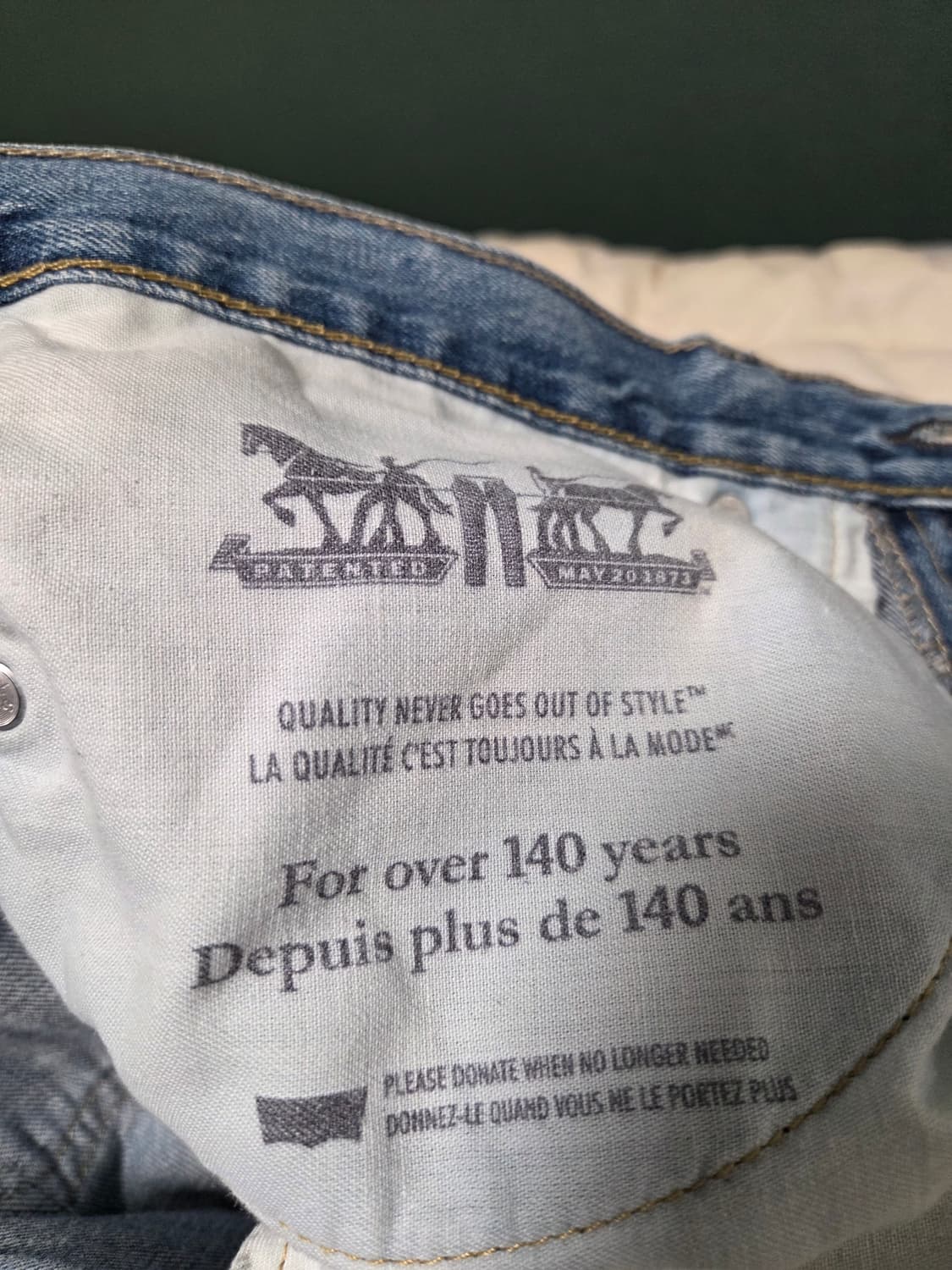 리바이스 505 데님 팬츠 34×30 상품이미지6