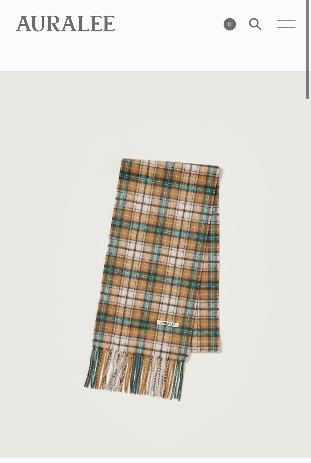 25aw auralee 오라리 체크 머플러 stole 상품이미지1
