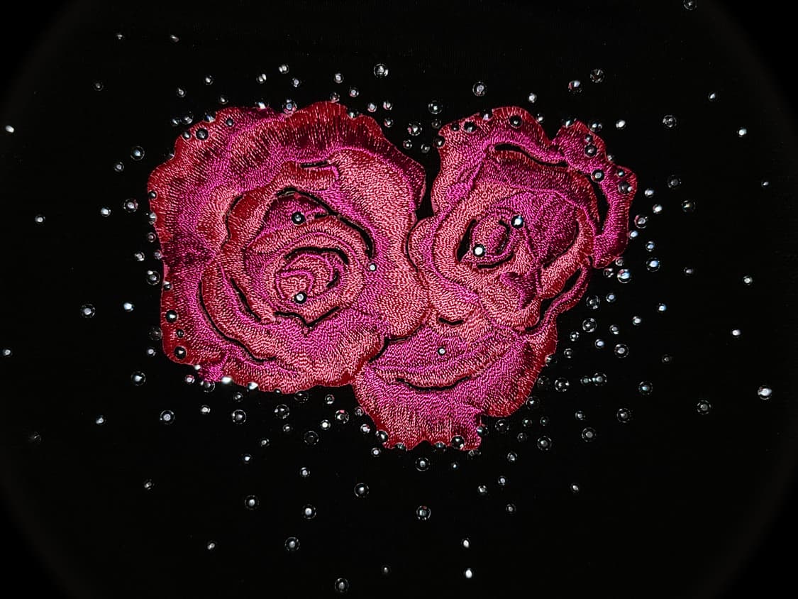 Vintage pink rose crystal shir 상품이미지3