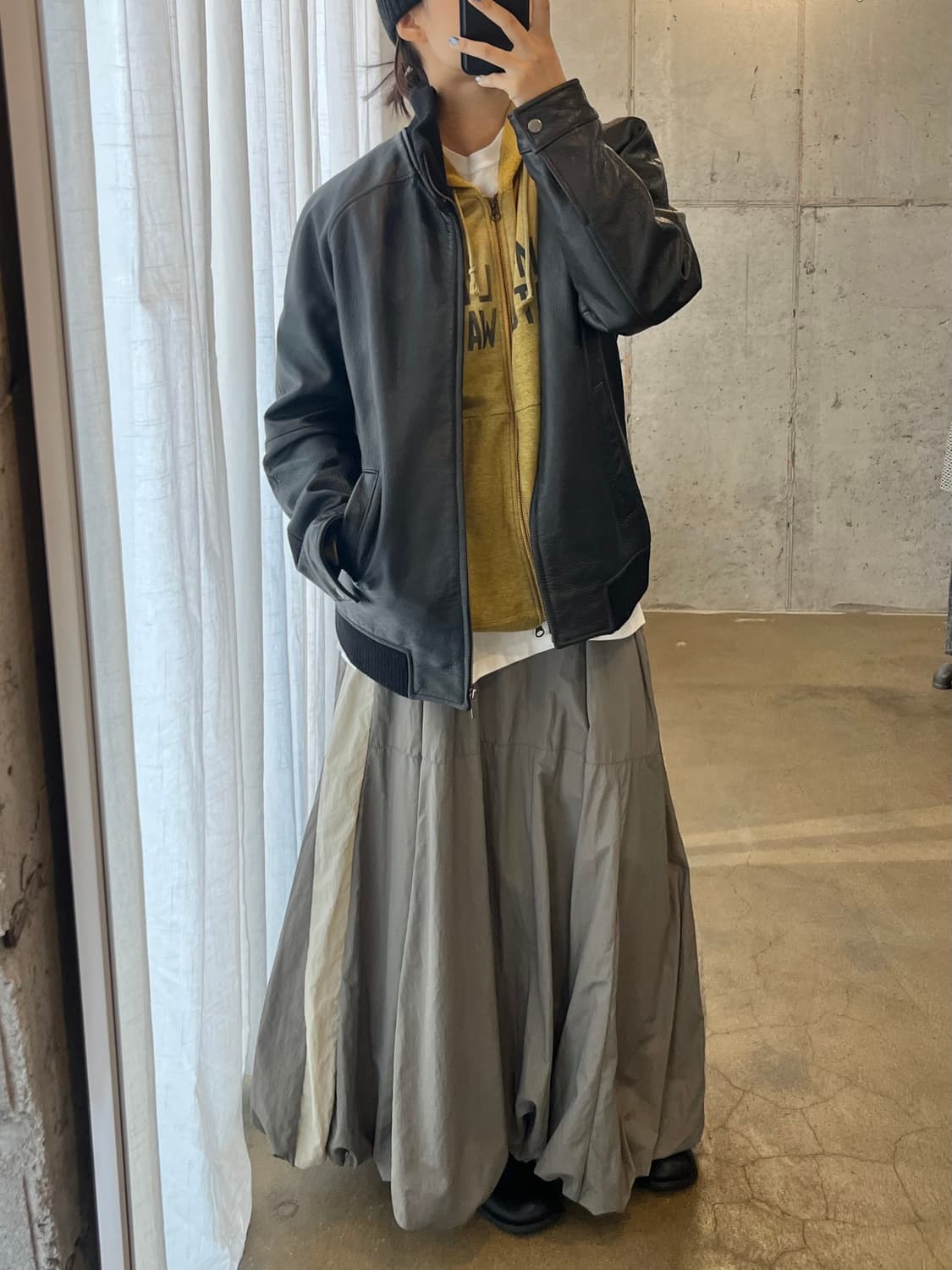 롱 벌룬 스커트 그레이 상품이미지4