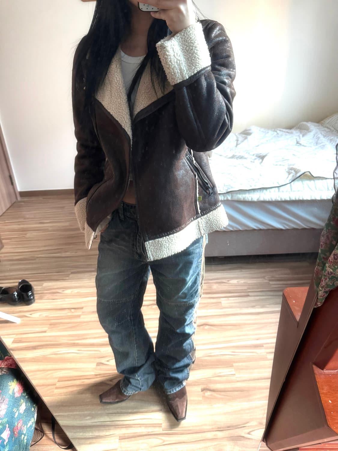 브라운 무스탕 상품이미지2