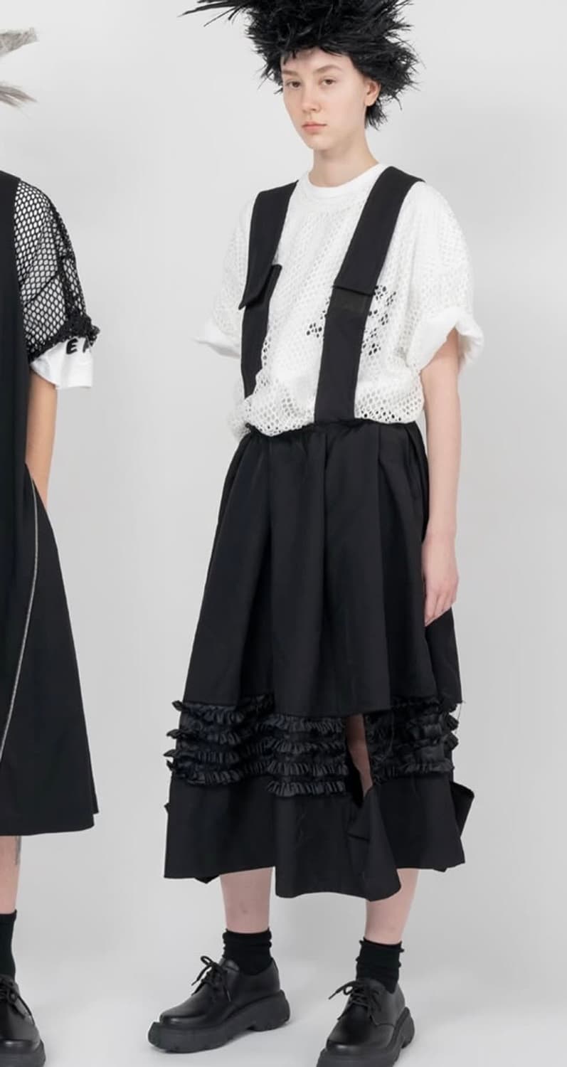 (네고가능)꼼데가르송 블랙 서스펜더 원피스 (25SS M사이즈) 상품이미지1