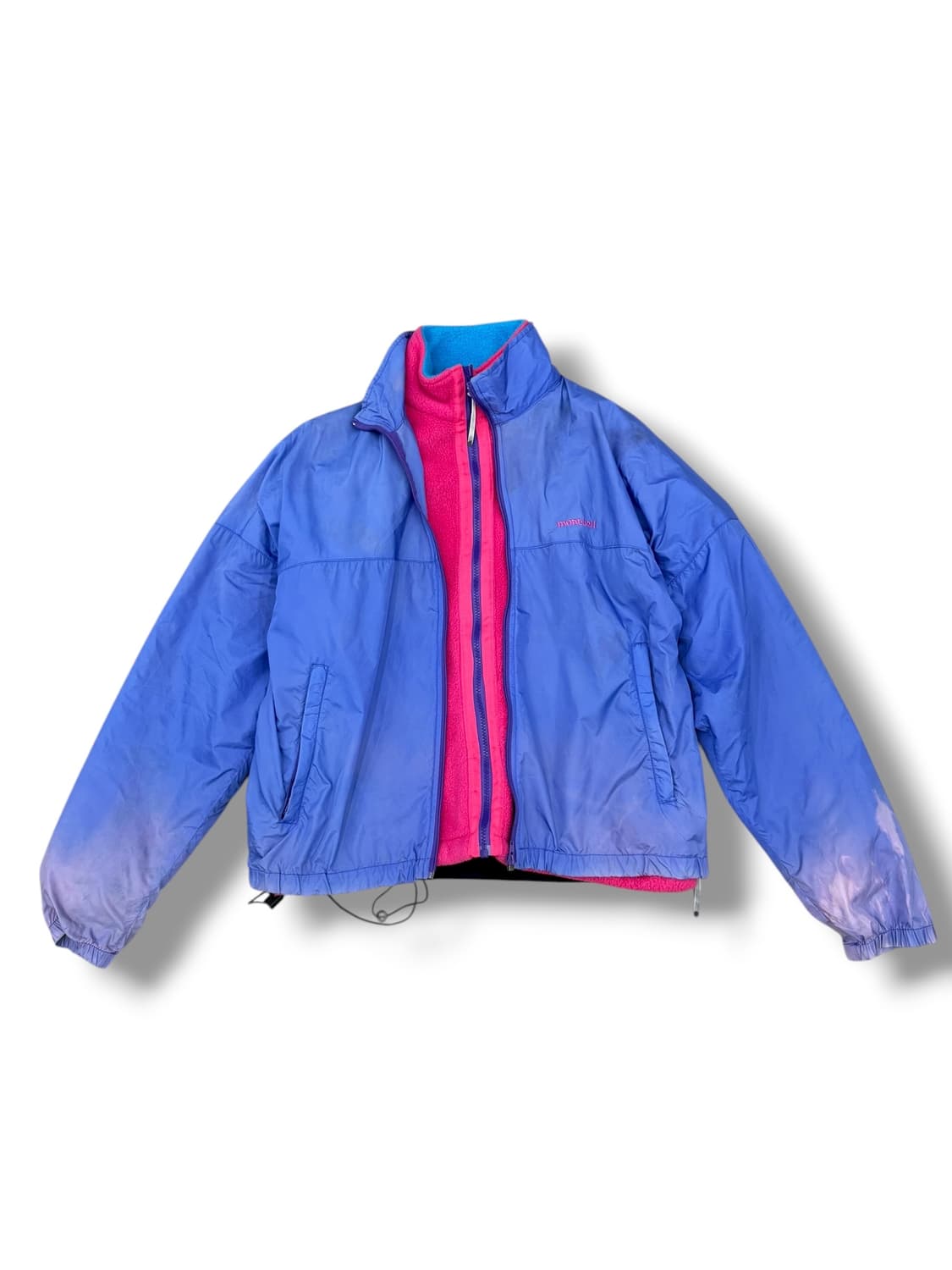 몽벨 바람막이 내장 핑크 플리스 후리스 집업 상품이미지4