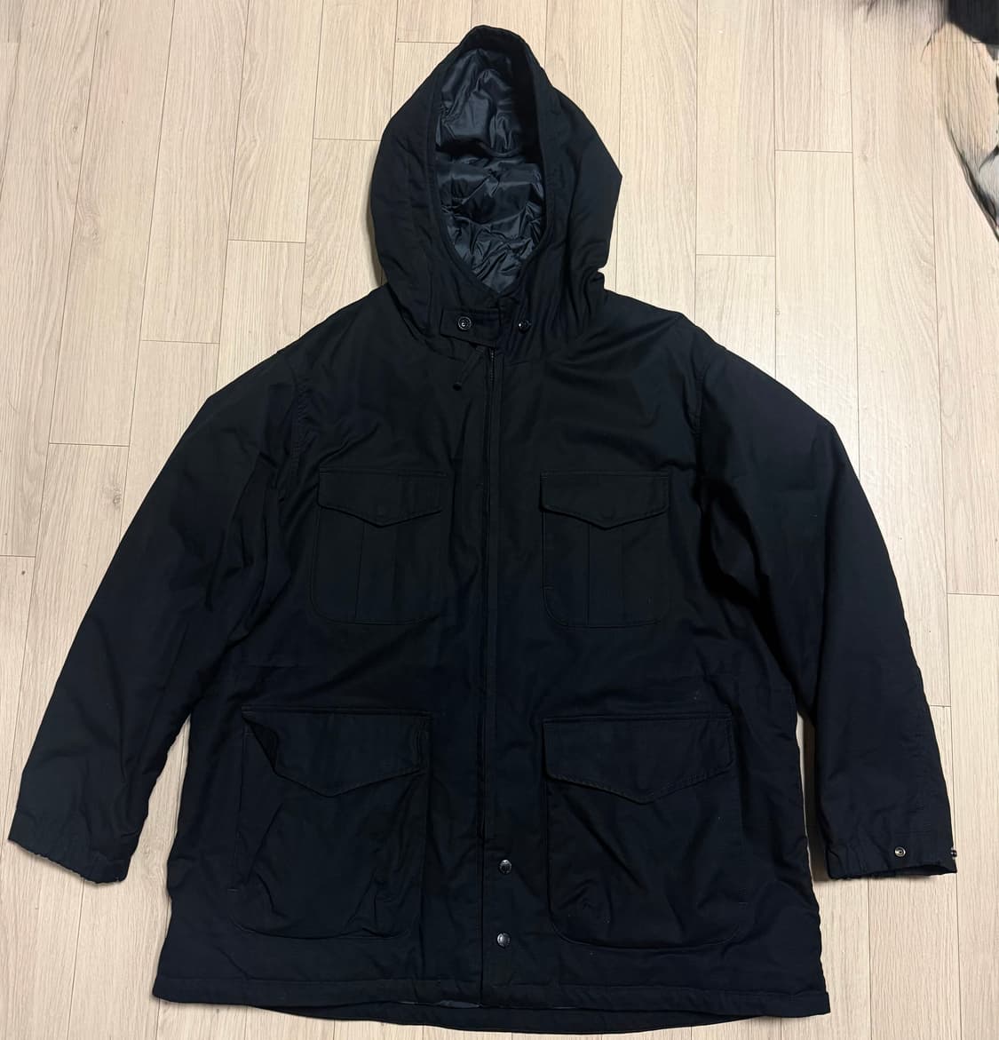 유니클로 x 엔지니어드가먼츠 퍼프테크 유틸리티 자켓 블랙 XL 상품이미지1