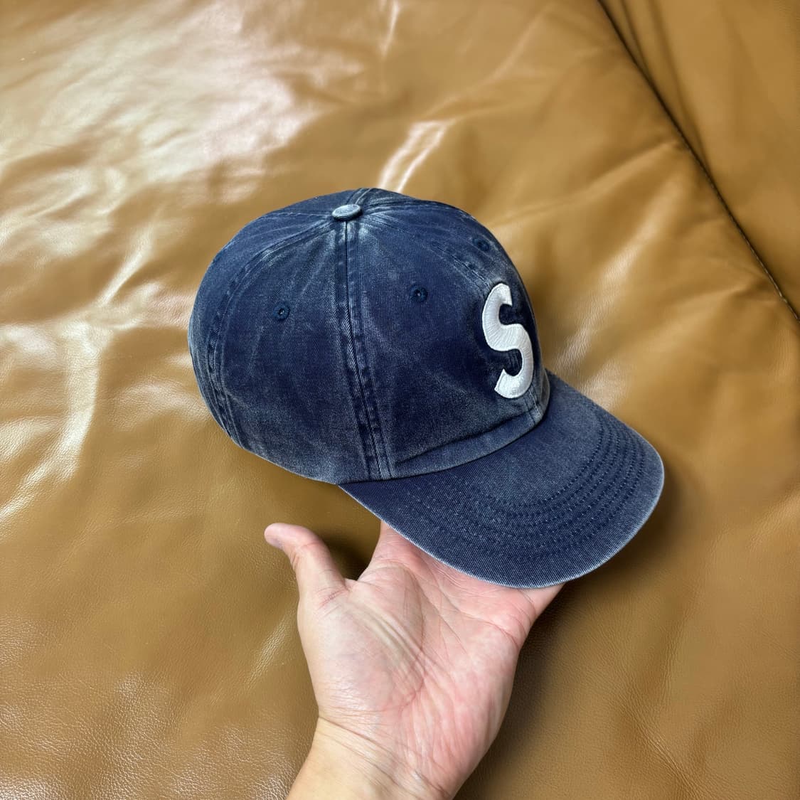 Supreme 슈프림 23fw 피그먼트 네이비 S로고 6패널 볼캡 모자 상품이미지4