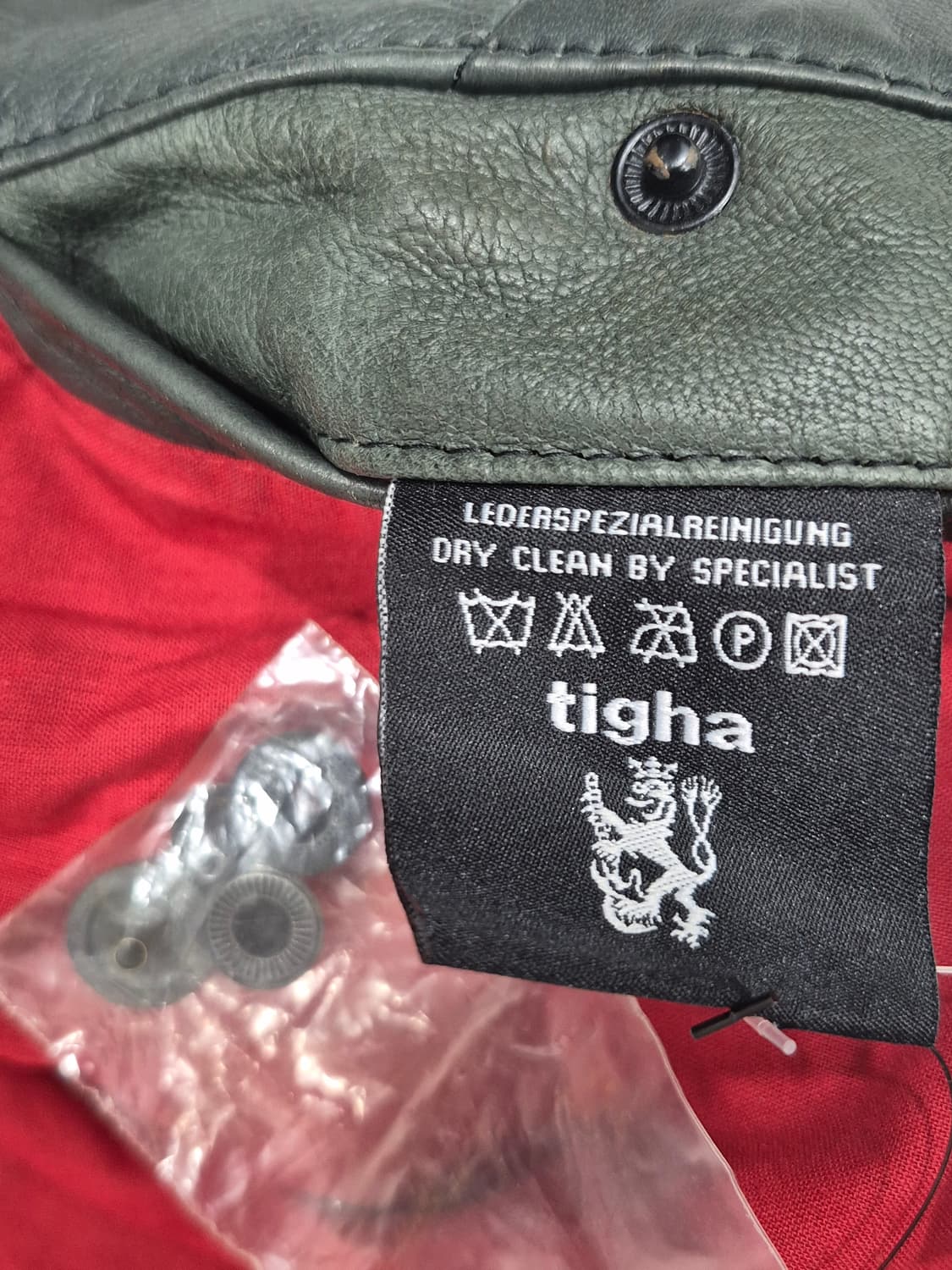 tigha 티하 양가죽 라이더 자켓 청록색 남성 95~슬림100사이즈 상품이미지6