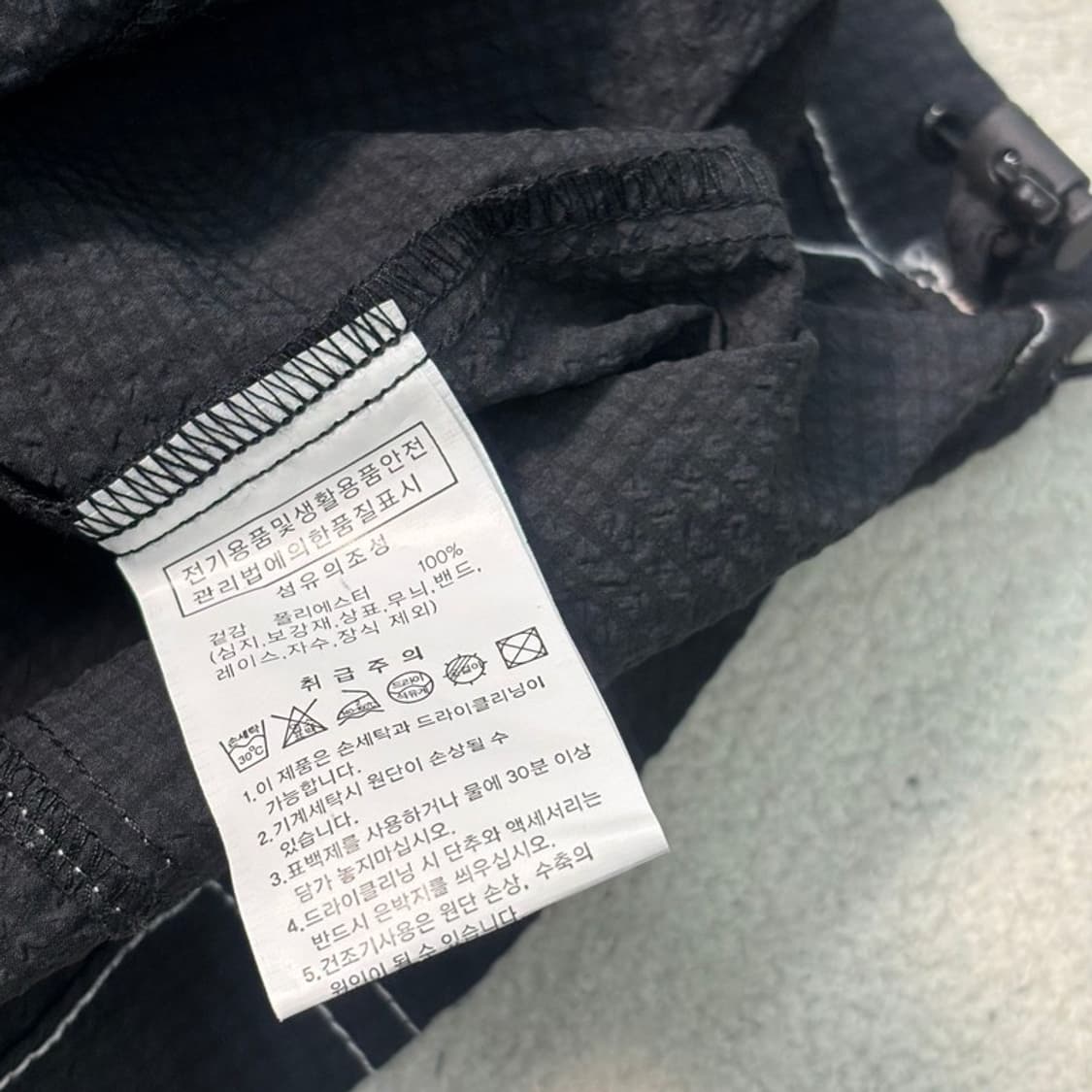 GOLA seersucker 아노락 반팔티 블랙 L 상품이미지7