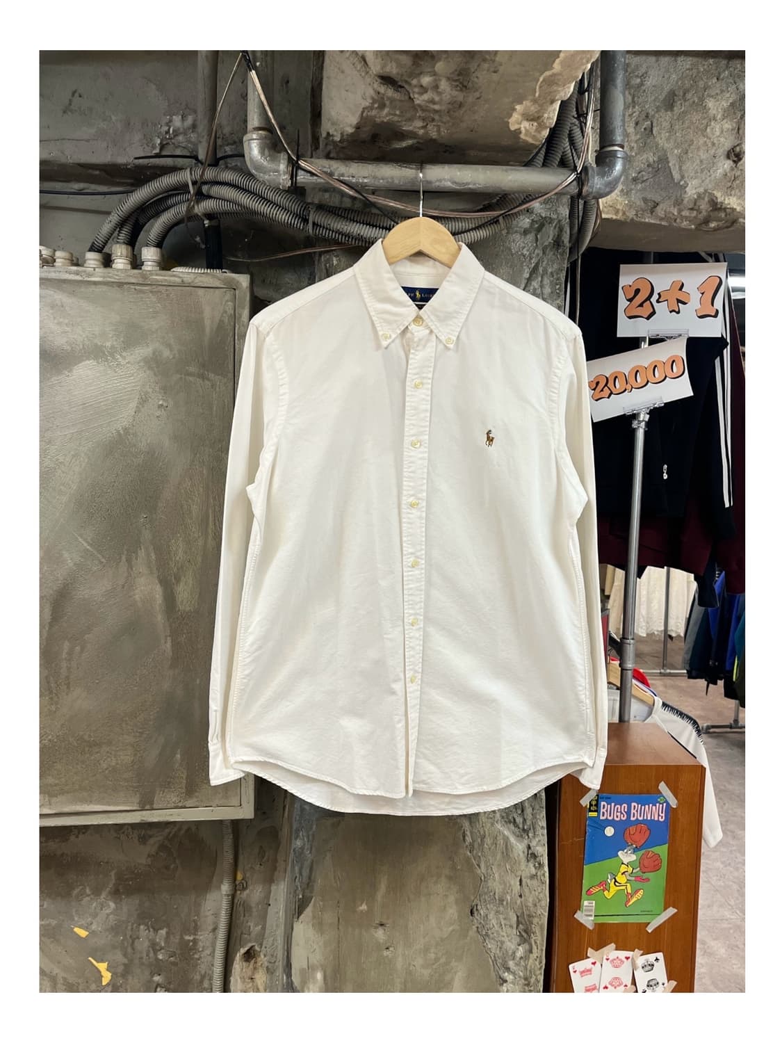 폴로 랄프로렌 셔츠 화이트 M #csz3712 상품이미지1