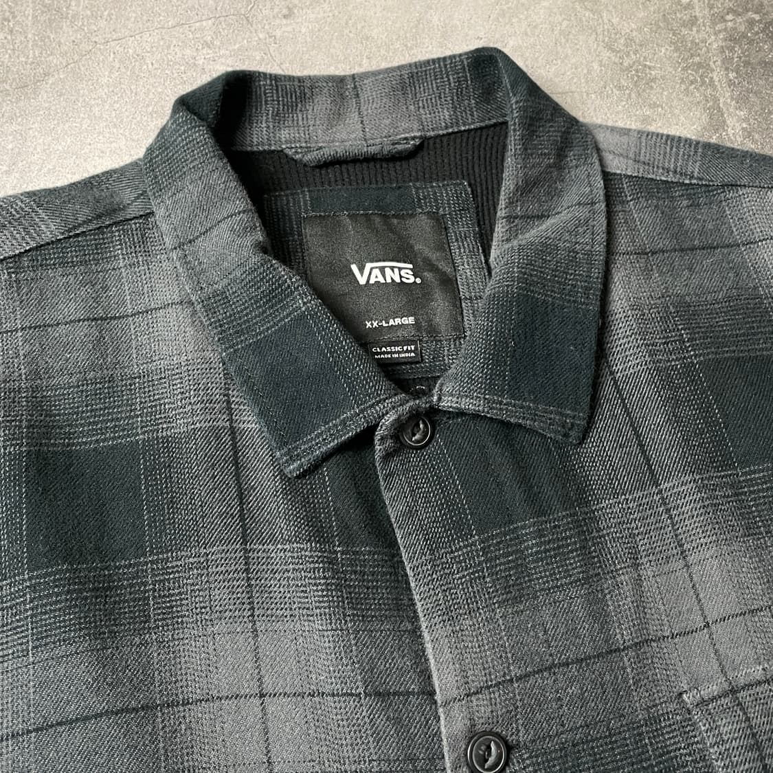 VANS 반스 빈티지 그레이 체크 코튼 셔츠자켓 A00451 상품이미지2