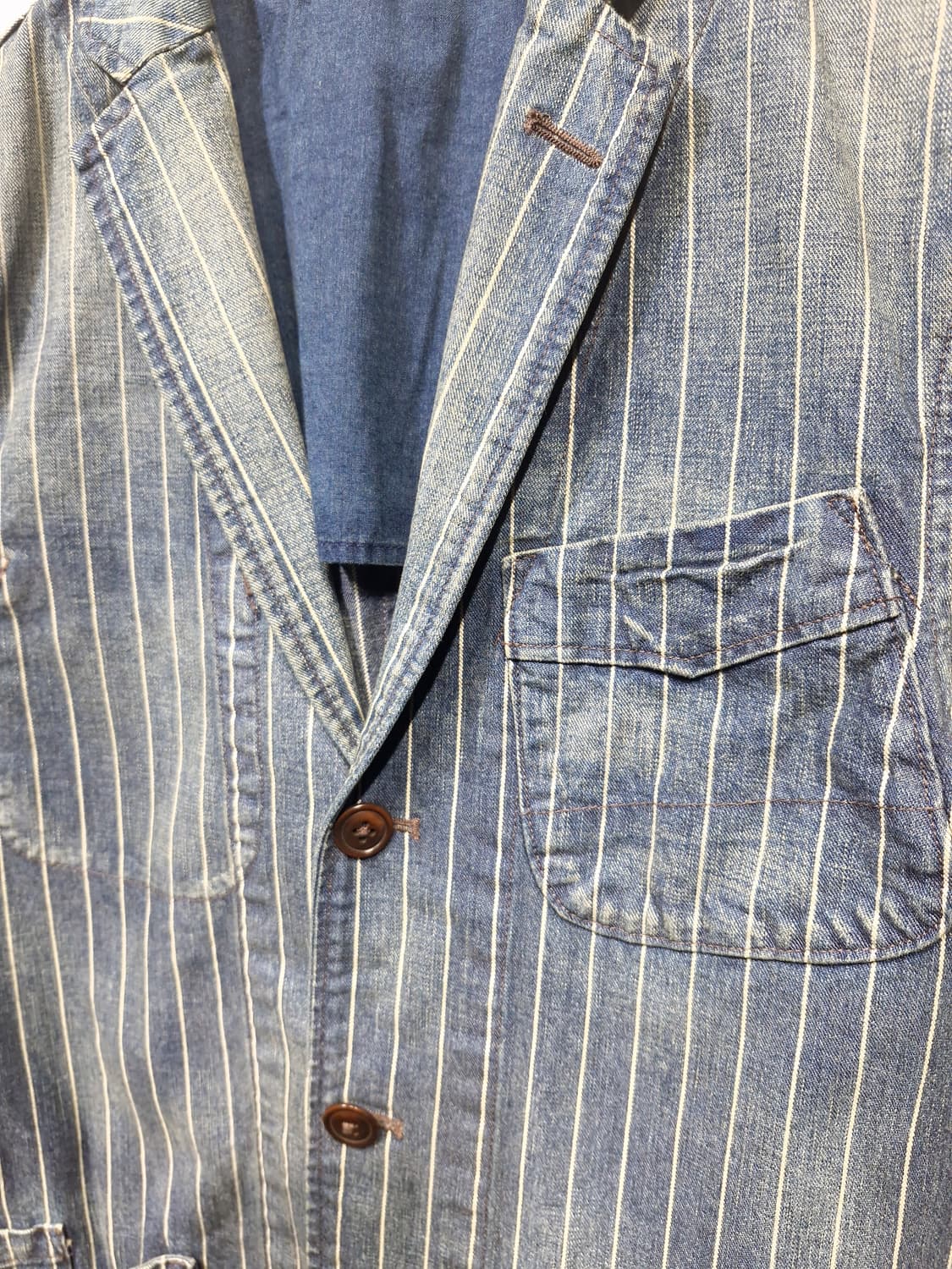 폴로랄프로렌 히코리워싱 스트라이프 데님 블레이져 상품이미지5