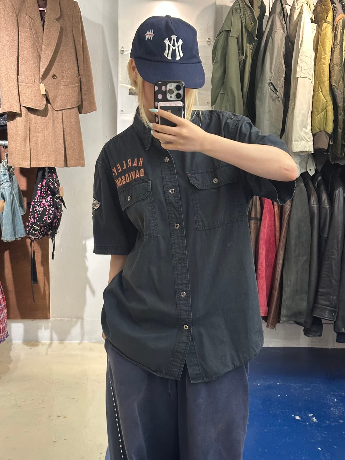 H-d 할리데이비슨 엠브로이드 반팔셔츠 상품이미지1