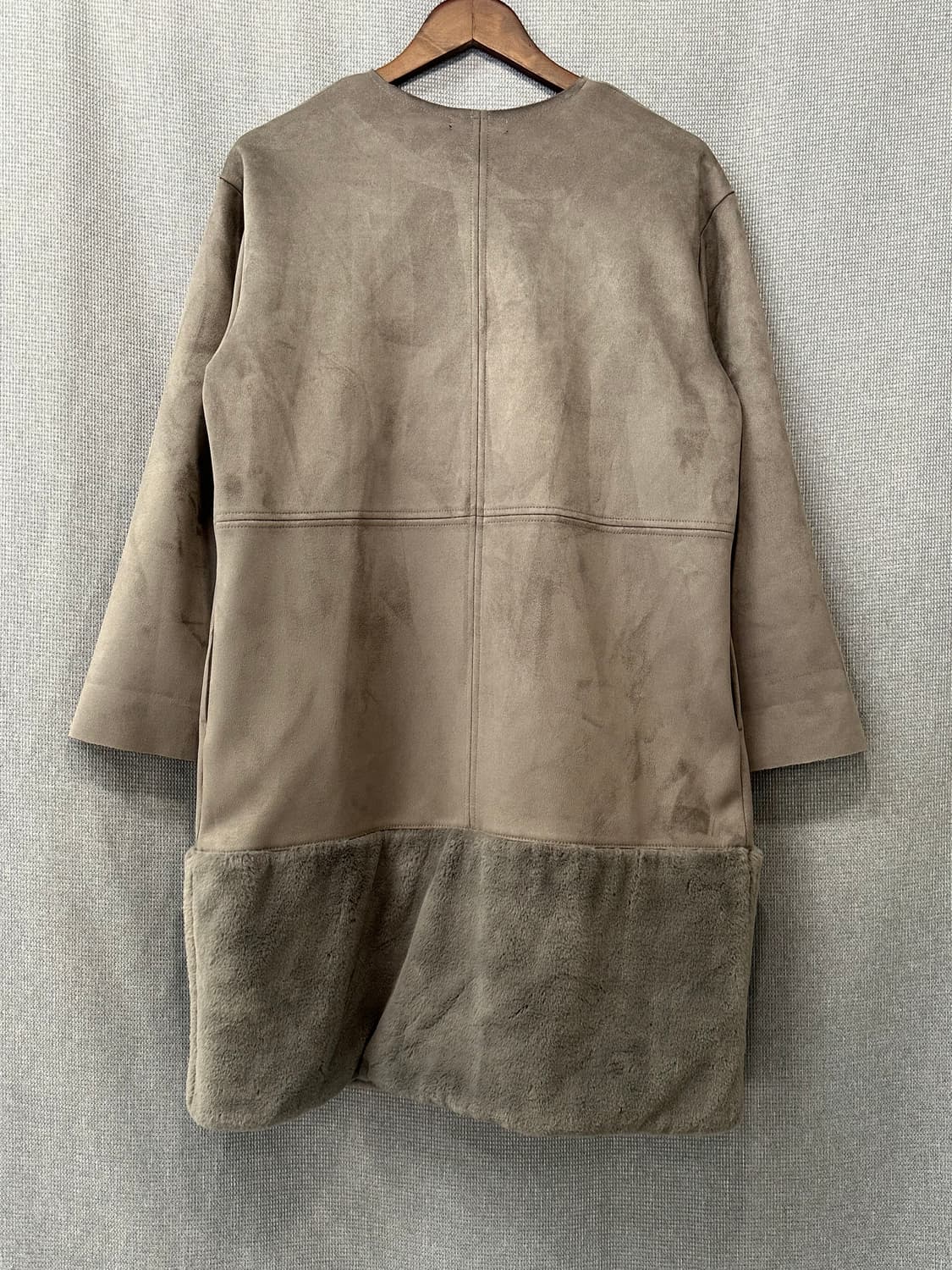 ZARA W/B 무스탕 롱 코트 상품이미지2