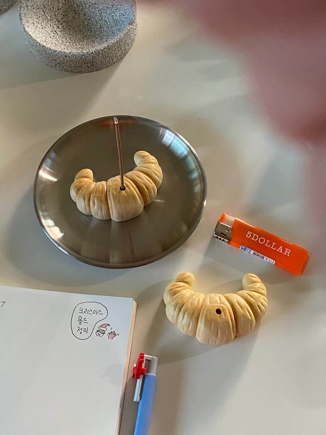 소금빵 인센스홀더 + 실버 트레이 세트 상품이미지5