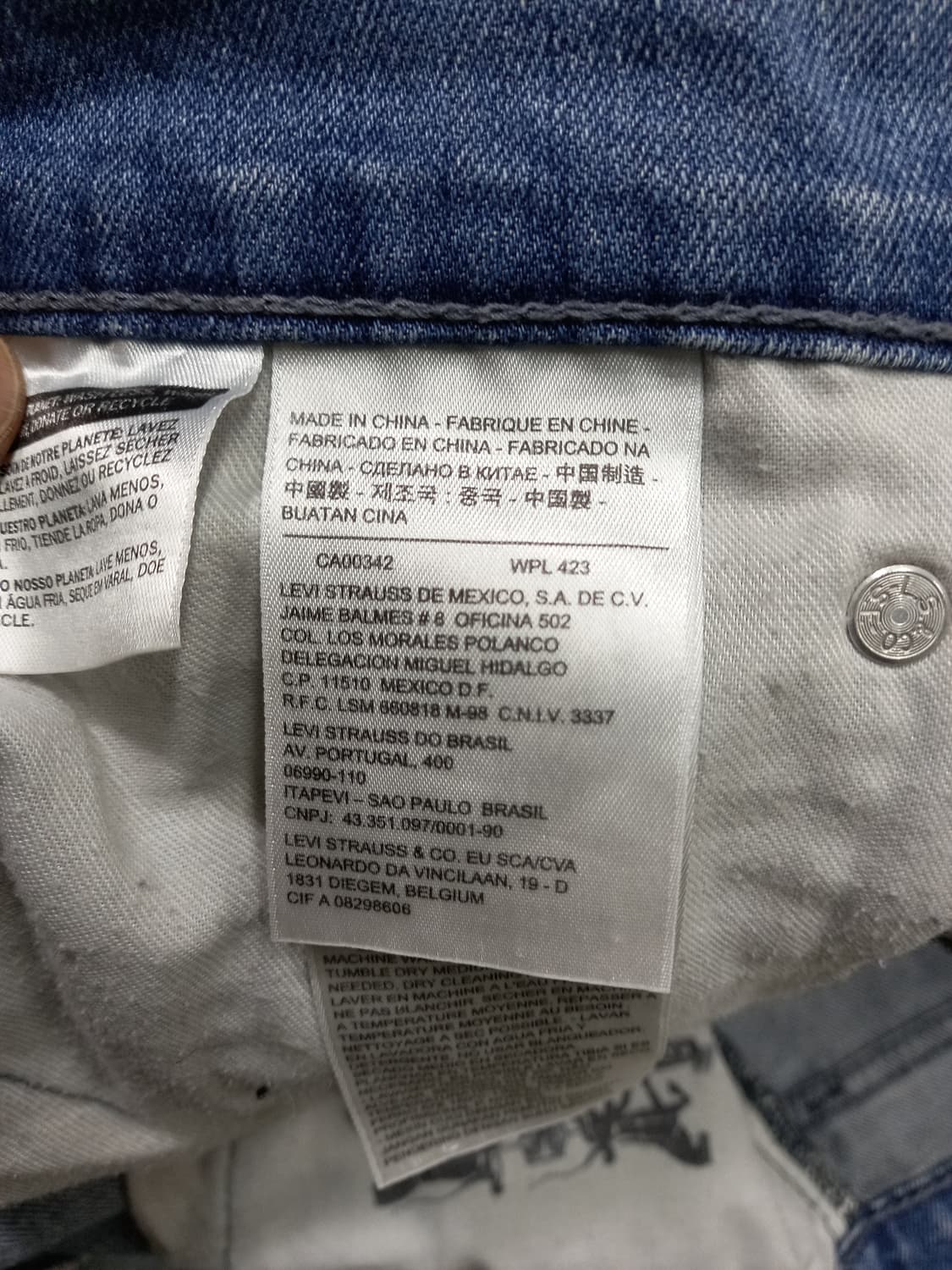 33 리바이스511 워싱 스판 슬림일자진 연청 33-436 상품이미지8