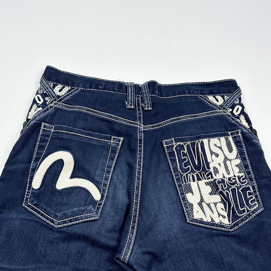 에비수 시그니처 로고 일자 데님 팬츠 (30인치) 상품이미지5