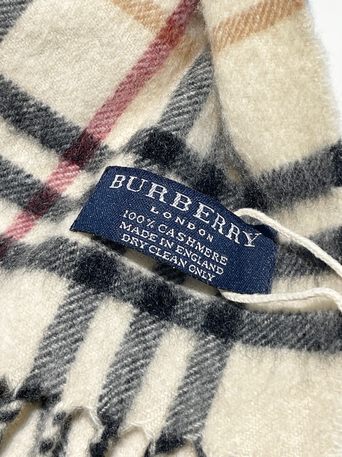 버버리 90's 100% 캐시미어 노바 체크 목도리 A1534 상품이미지3