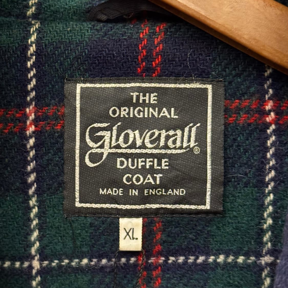 80s Gloverall 글로버올 떡볶이 더플 코트 블랙 와치 라이닝 상품이미지5