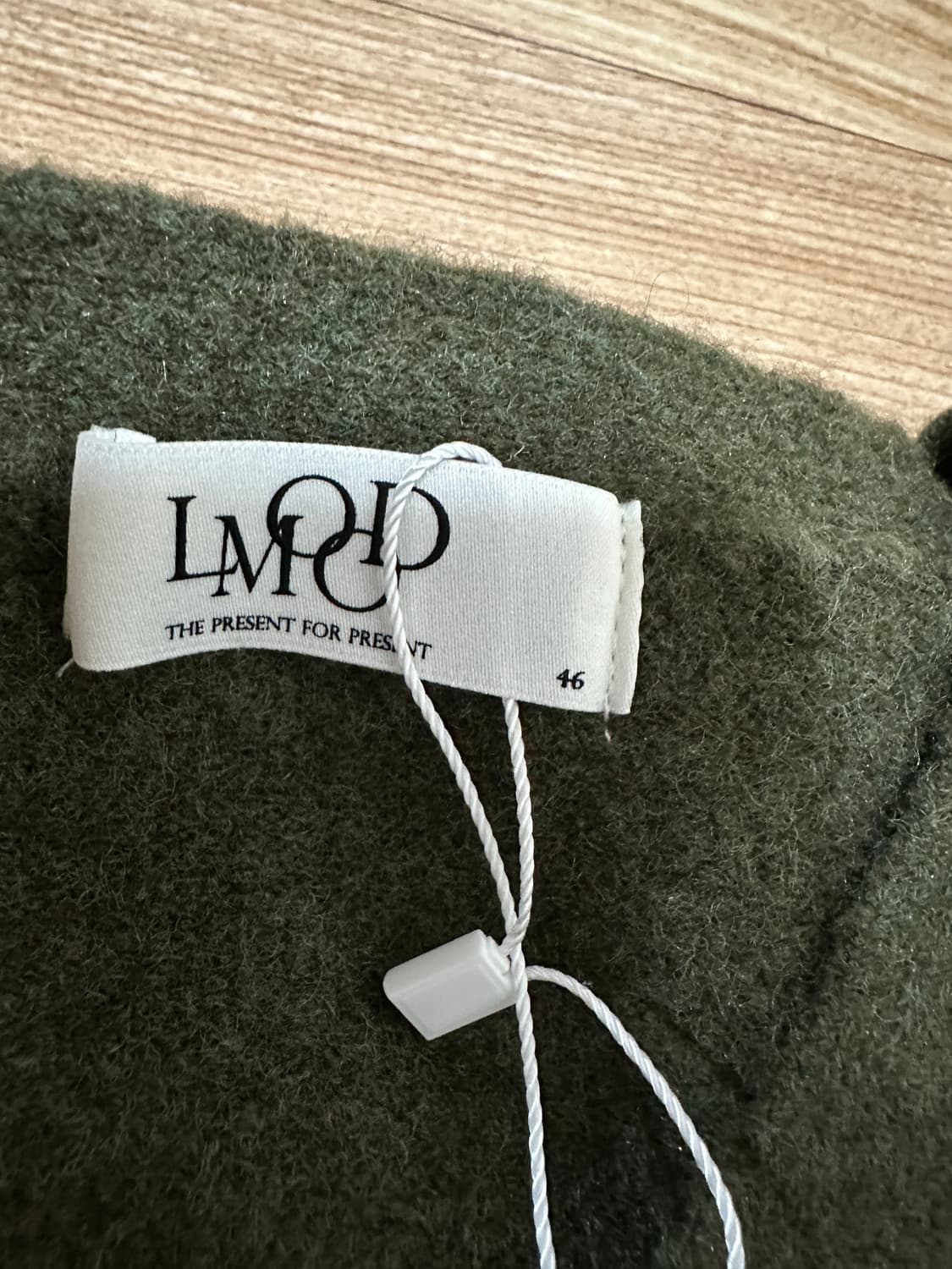 [46] 엘무드 센느 울 브이넥 가디건 카키 상품이미지3