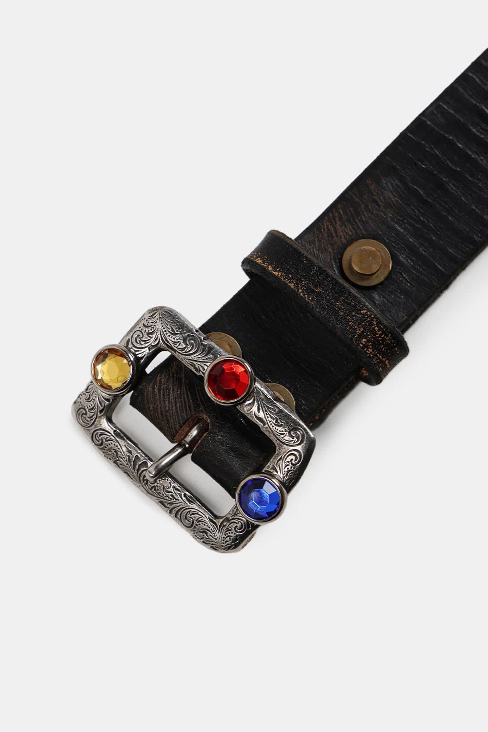 캐피탈 오일드 레더 스터드 디스코 벨트 상품이미지3