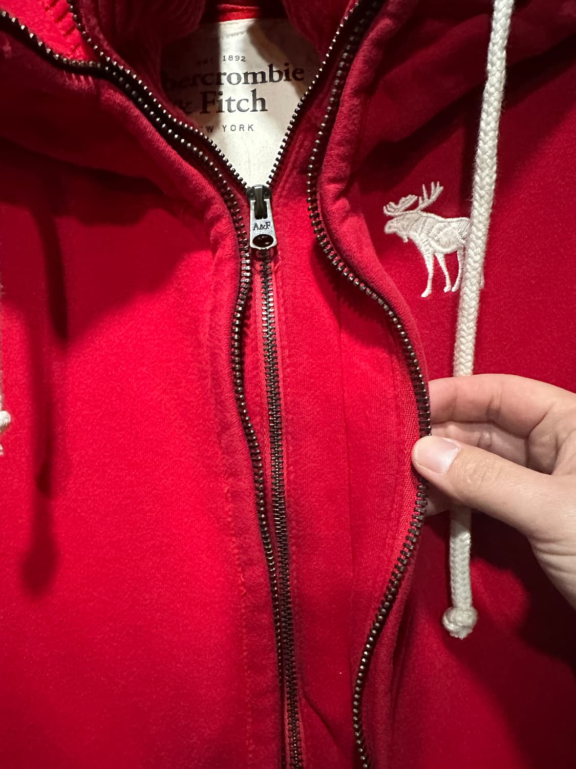 아베크롬비 순록 기모 후드집업 S 상품이미지3