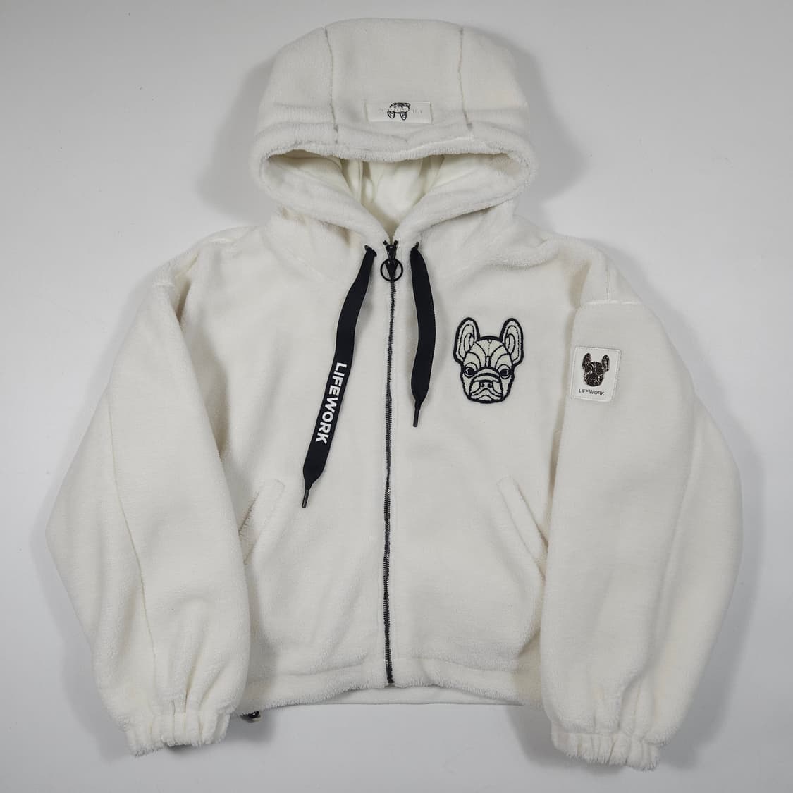 라이프워크 화이트 후리스 상품이미지1