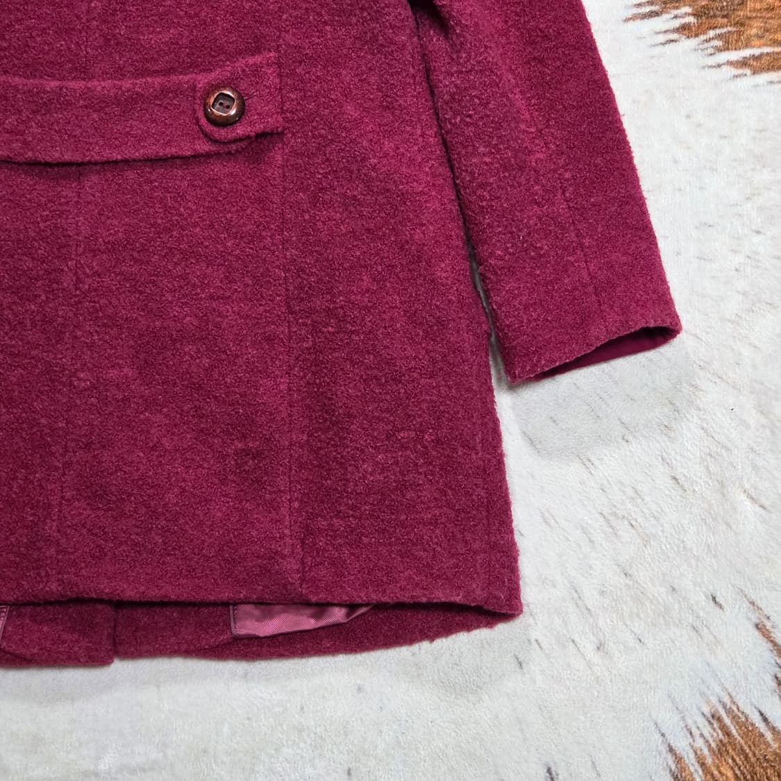 핑크 뽀글이 미디 코트 상품이미지6