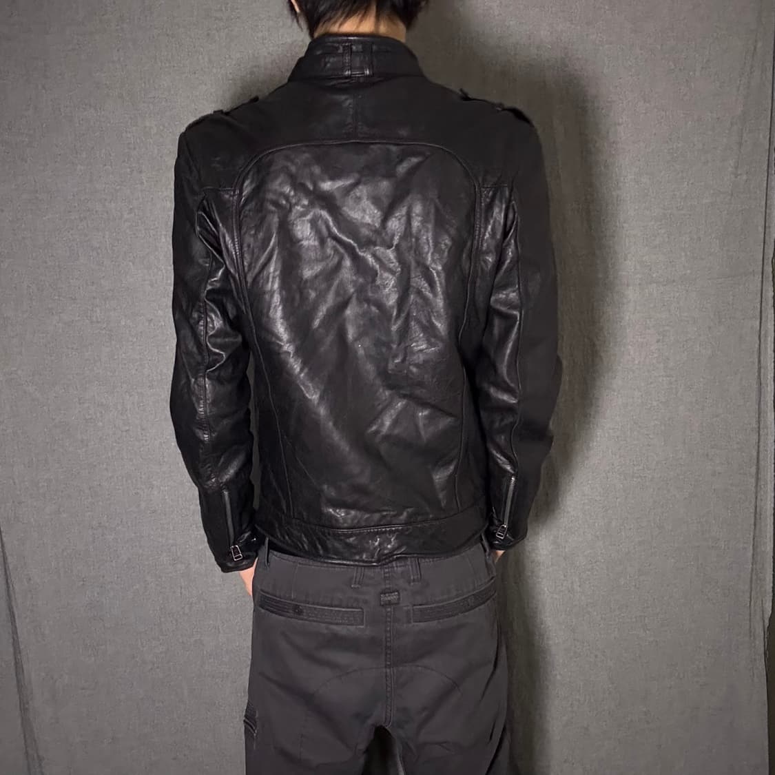 포켓 디테일 양가죽 자켓 상품이미지7