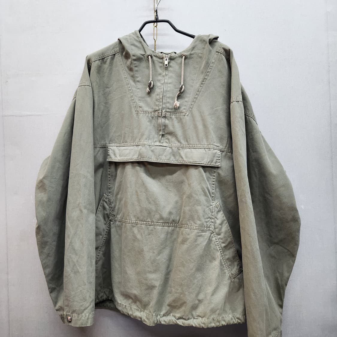 갭 GAP 빈티지 코튼 립스탑 쿼터집 반집업 3XL 상품이미지1