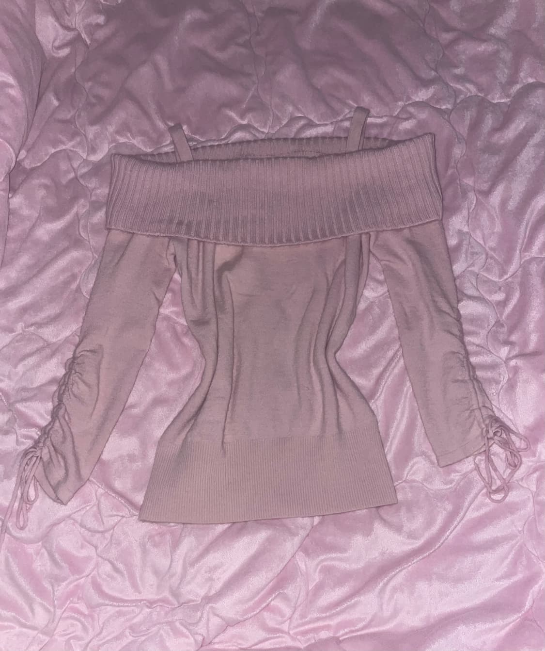 세실맥비 핑크 오프숄더 니트 상품이미지1