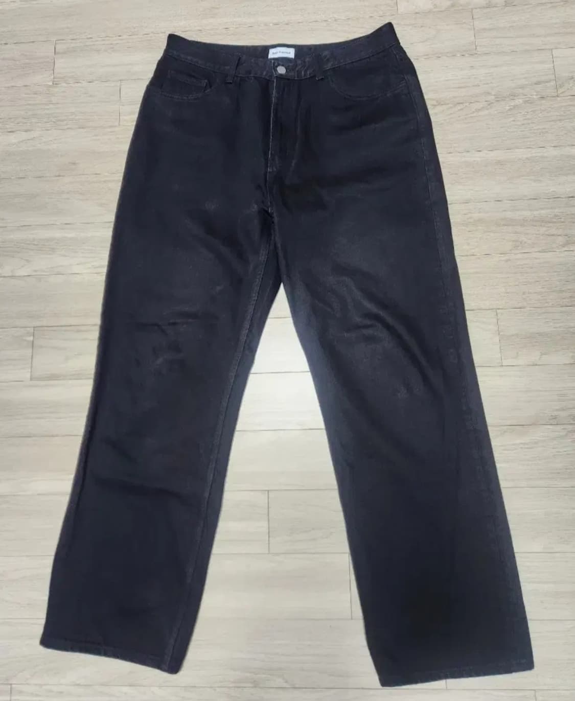 [스테디에브리웨어] 레귤러 스트레이트 데님 팬츠(올블랙) 4사이즈 상품이미지4