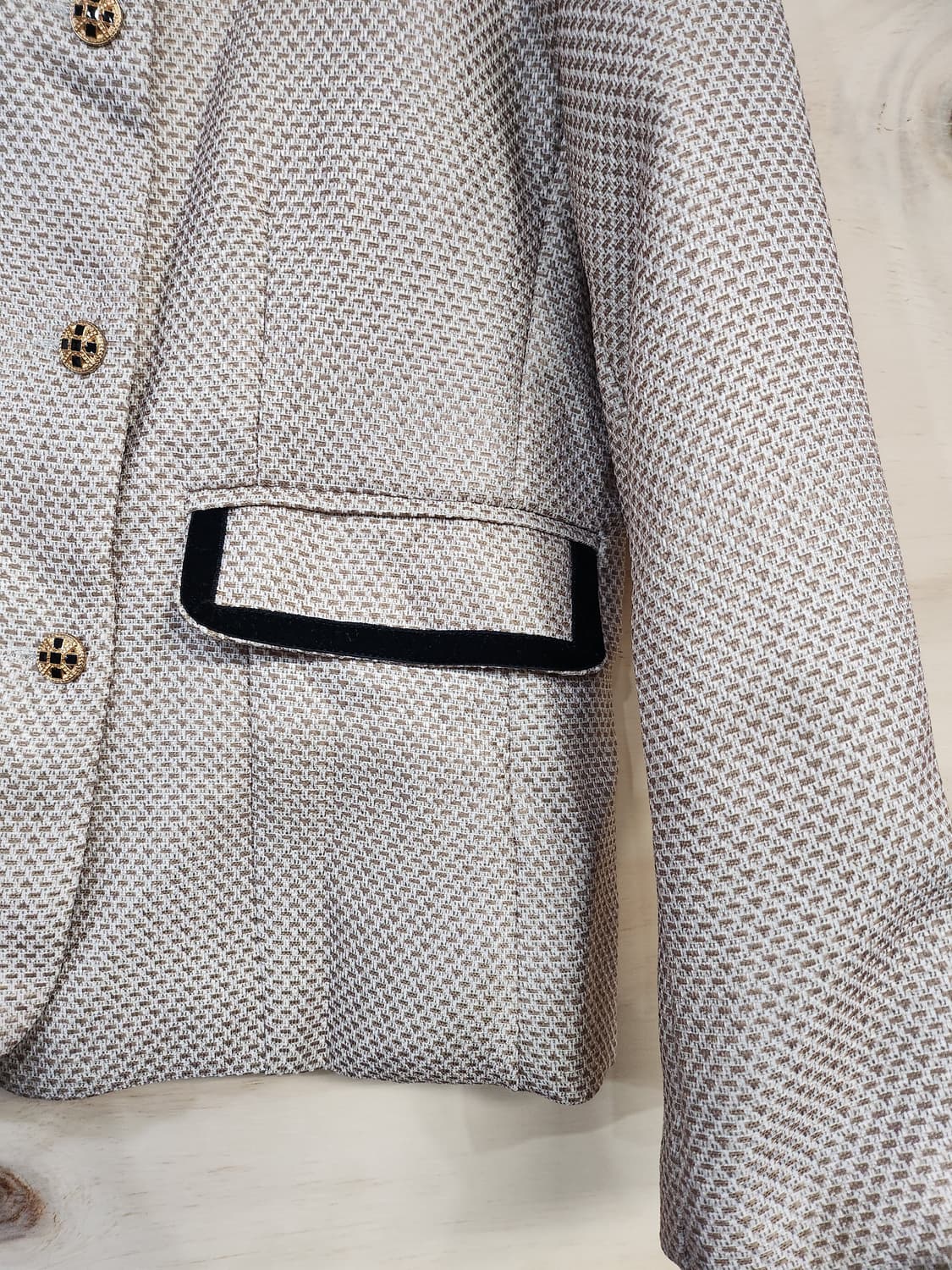 1017) 여성 금장버튼 투피스 상품이미지4