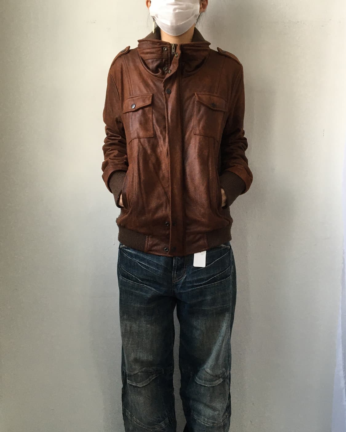 High neck washing coating zip up 상품이미지1