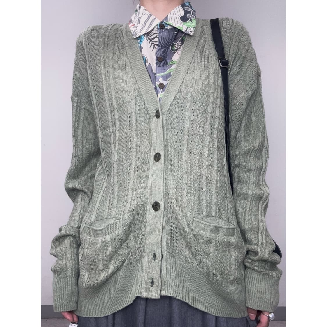 빈티지 그린 가디건 상품이미지1