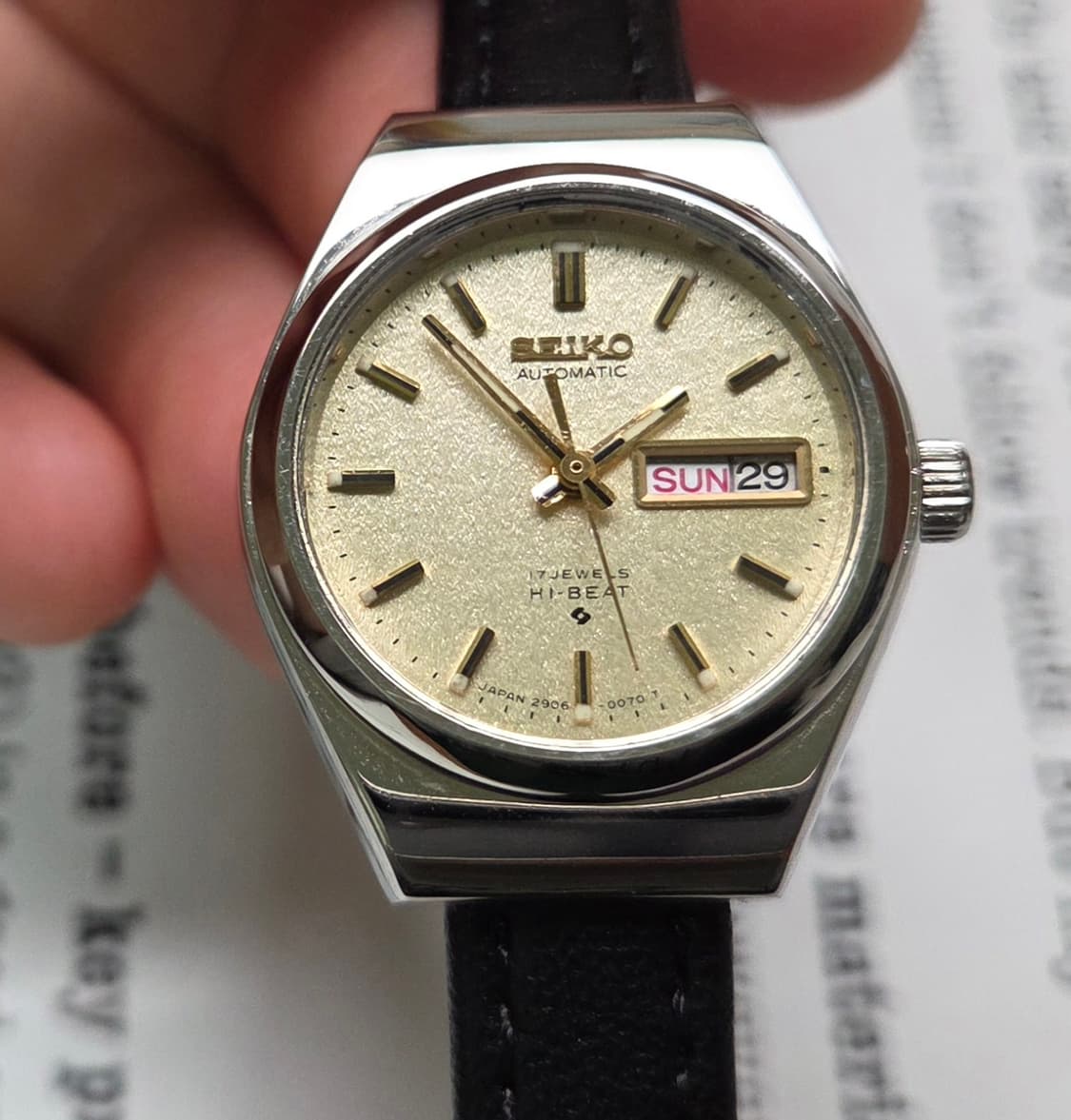 레어] 빈티지 세이코 하이비트 골드 보카시 다이얼 데이데이트 여성용  상품이미지8