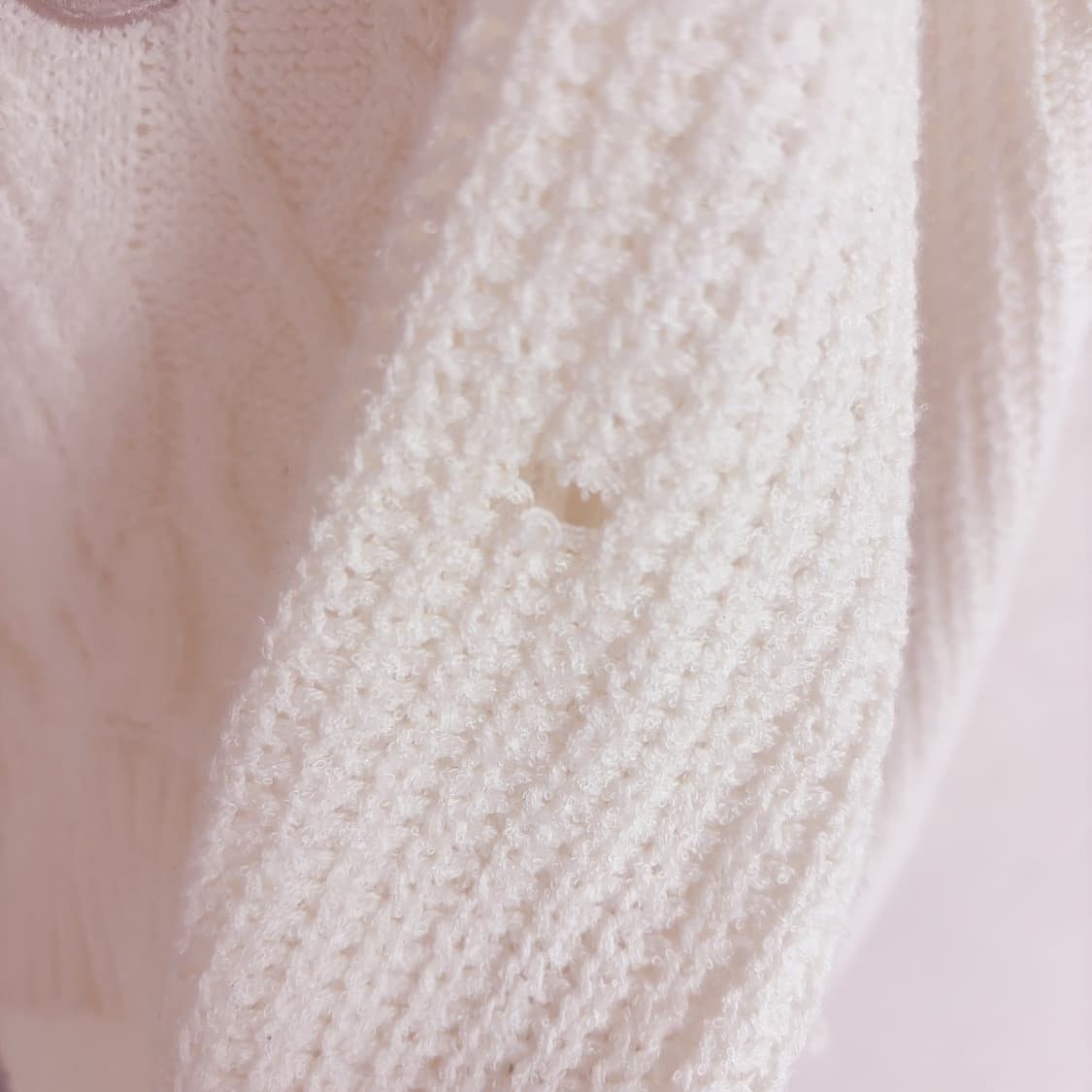 리즈리사 트윈베어 곰 니트 양산형 지뢰계 쿠마 화이트 블라우스 상품이미지3